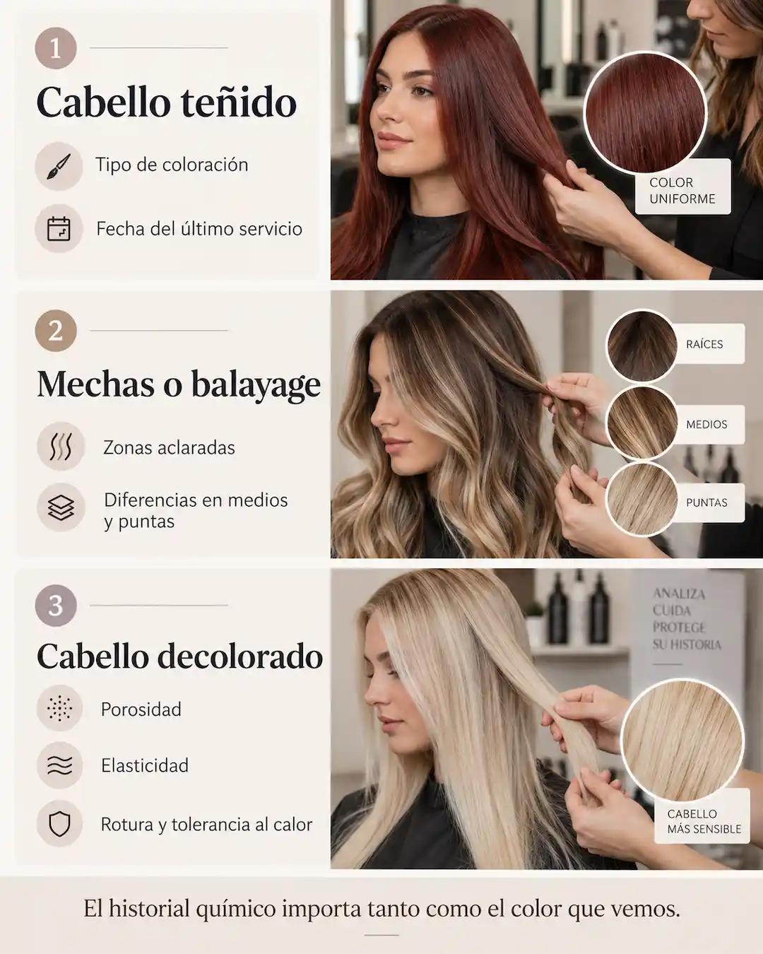 Cabello teñido y keratina