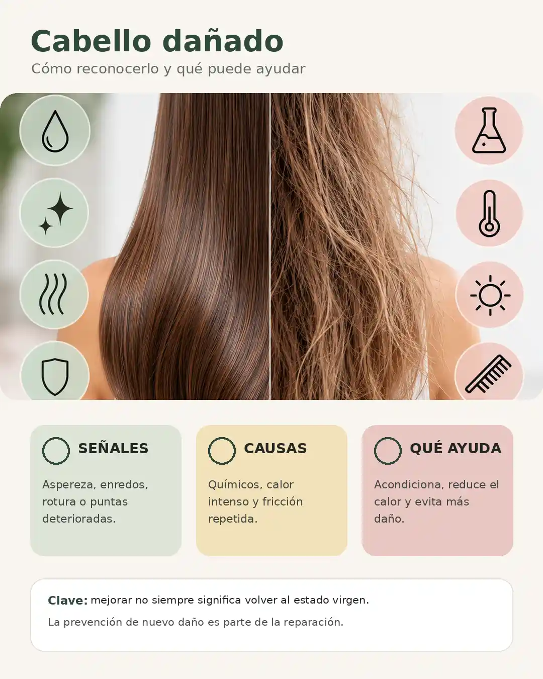 Cabello dañado: señales, causas y cuidados para reducir el deterioro