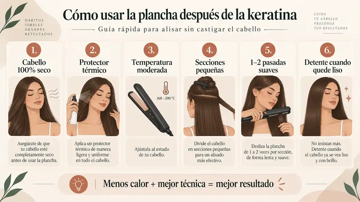 Cómo usar la plancha despues de Keratina