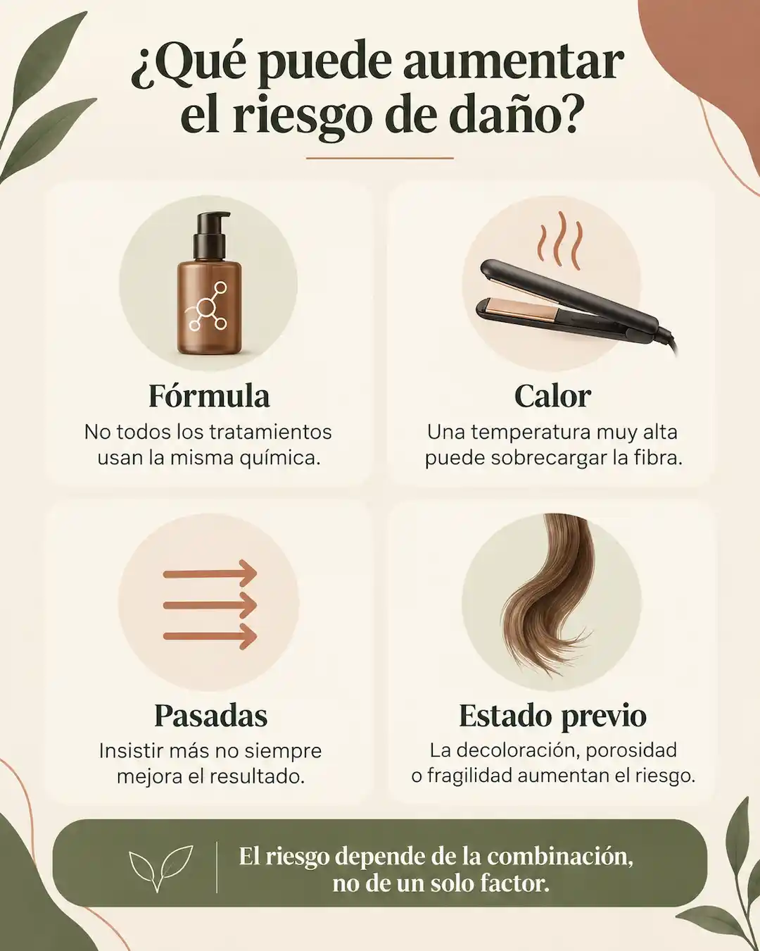 Riesgos del daño de cabello