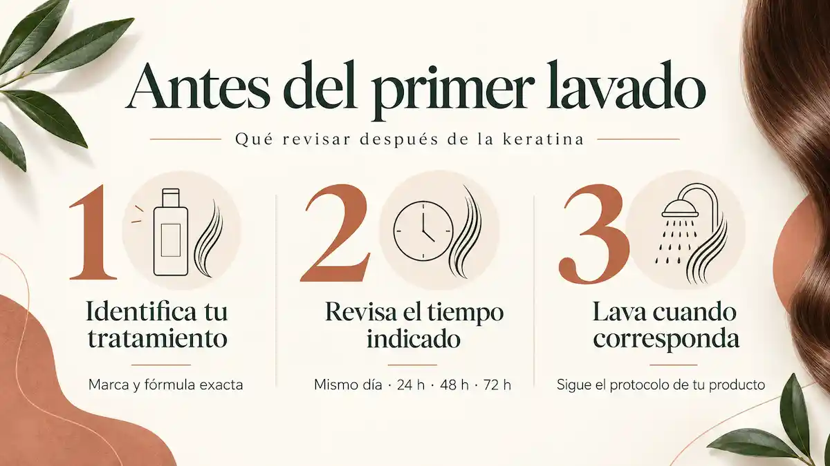 Pasos para saber cuándo lavar el cabello después de la keratina